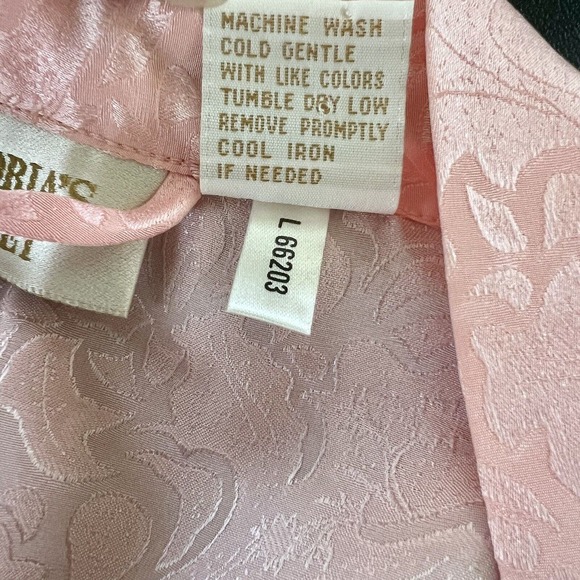 Vintage Victoria's Secret Gold Label Robe Womens OS Pink Satin Short Kimono - Picture 13 of 13